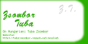zsombor tuba business card